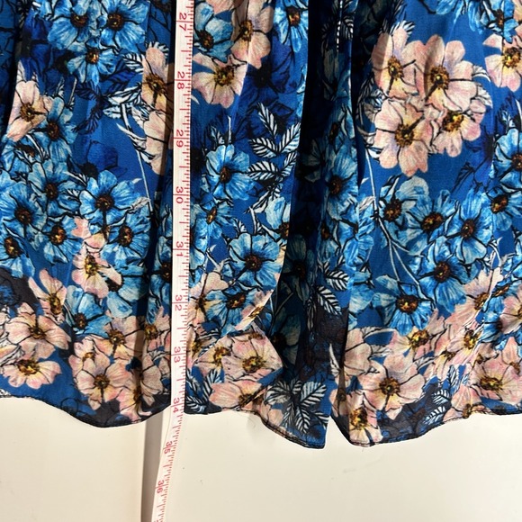 Anthropologie Bhanuni by Jyoti Colorful Tiered Floral Maxi Skirt SZ 2 Boho Silky - Picture 8 of 12